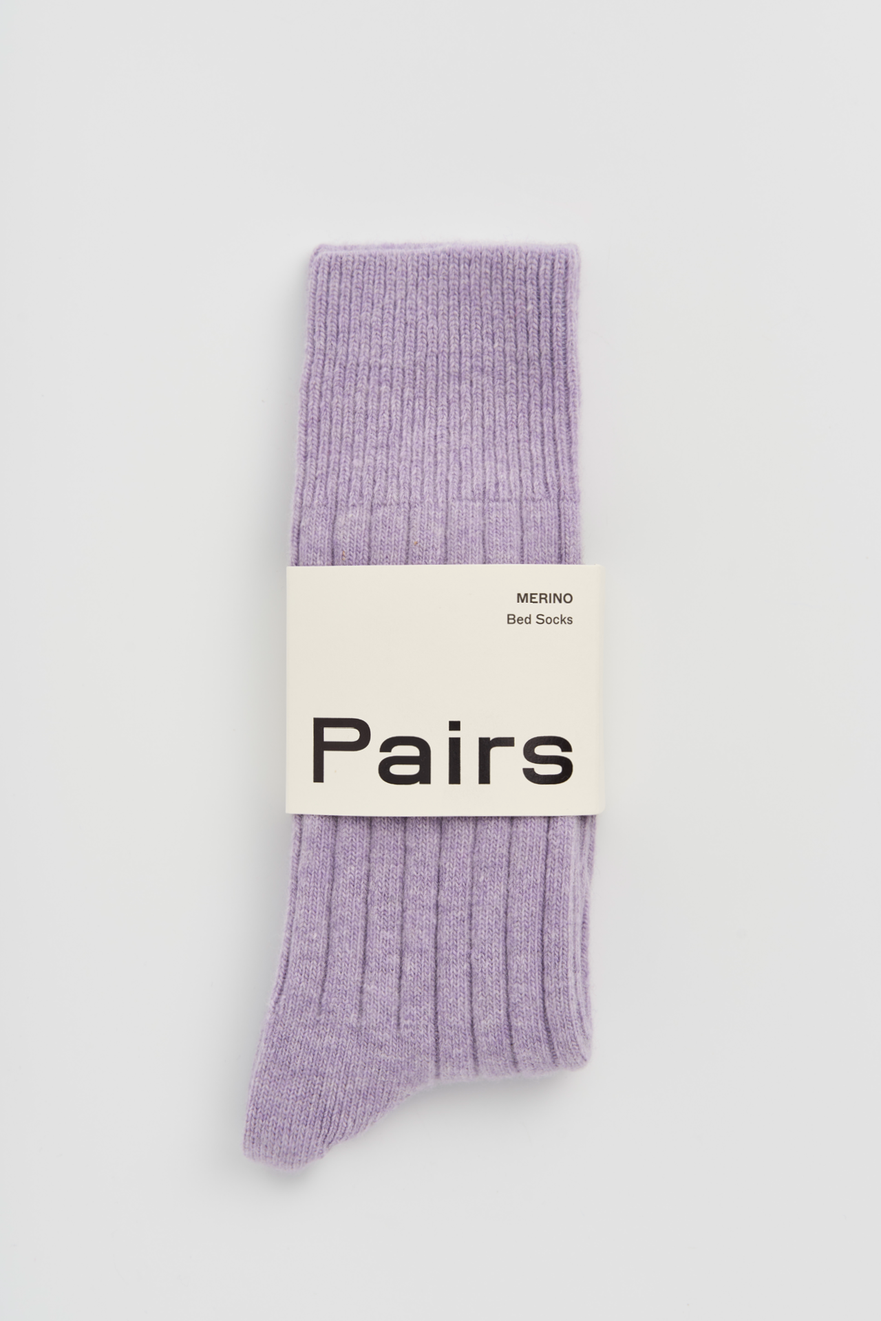 Purple socks with a &