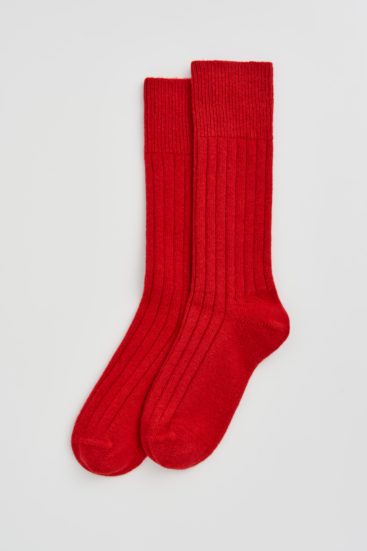 Pairs Merino Bed Socks - Postbox Red