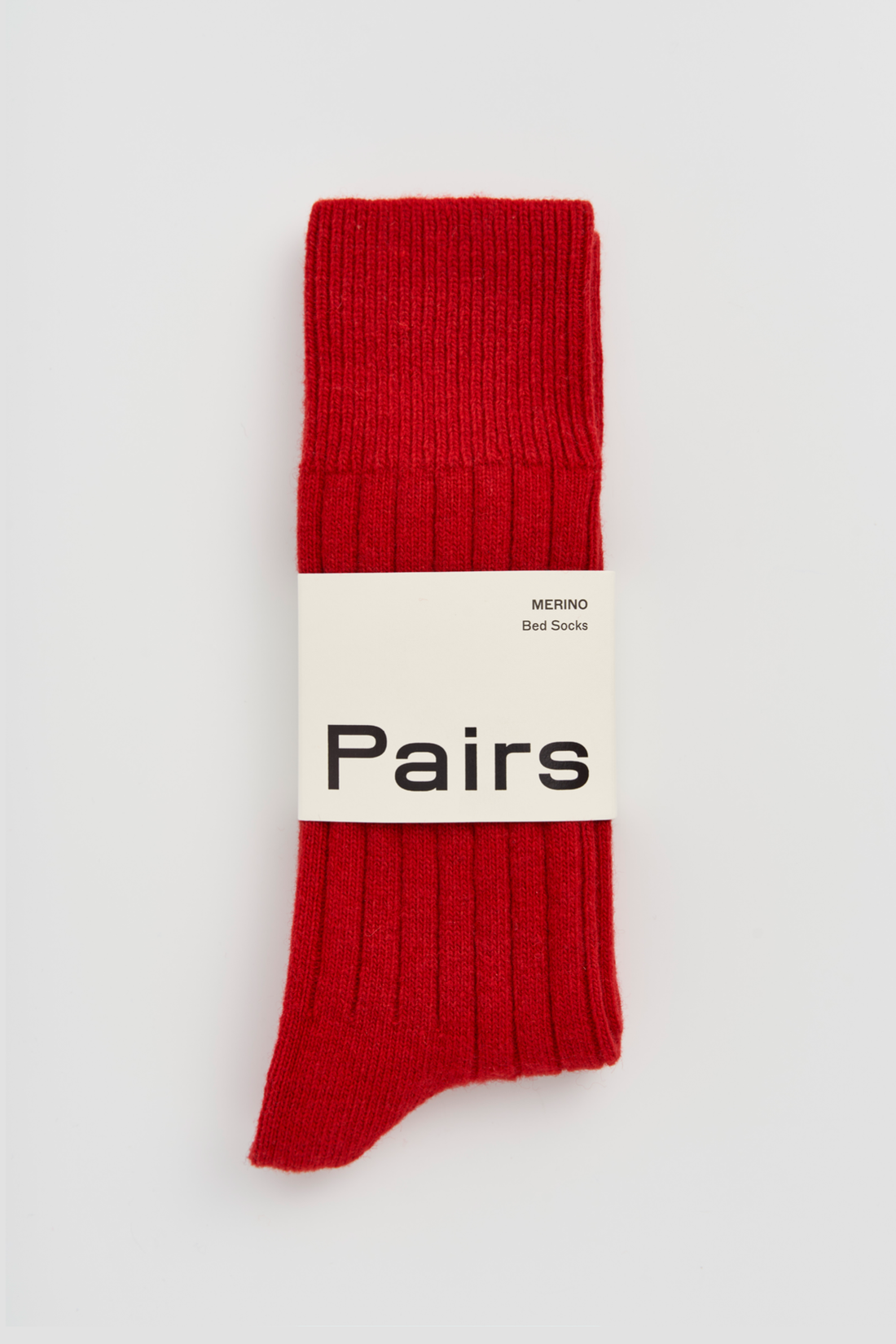Pairs Merino Bed Socks - Postbox Red