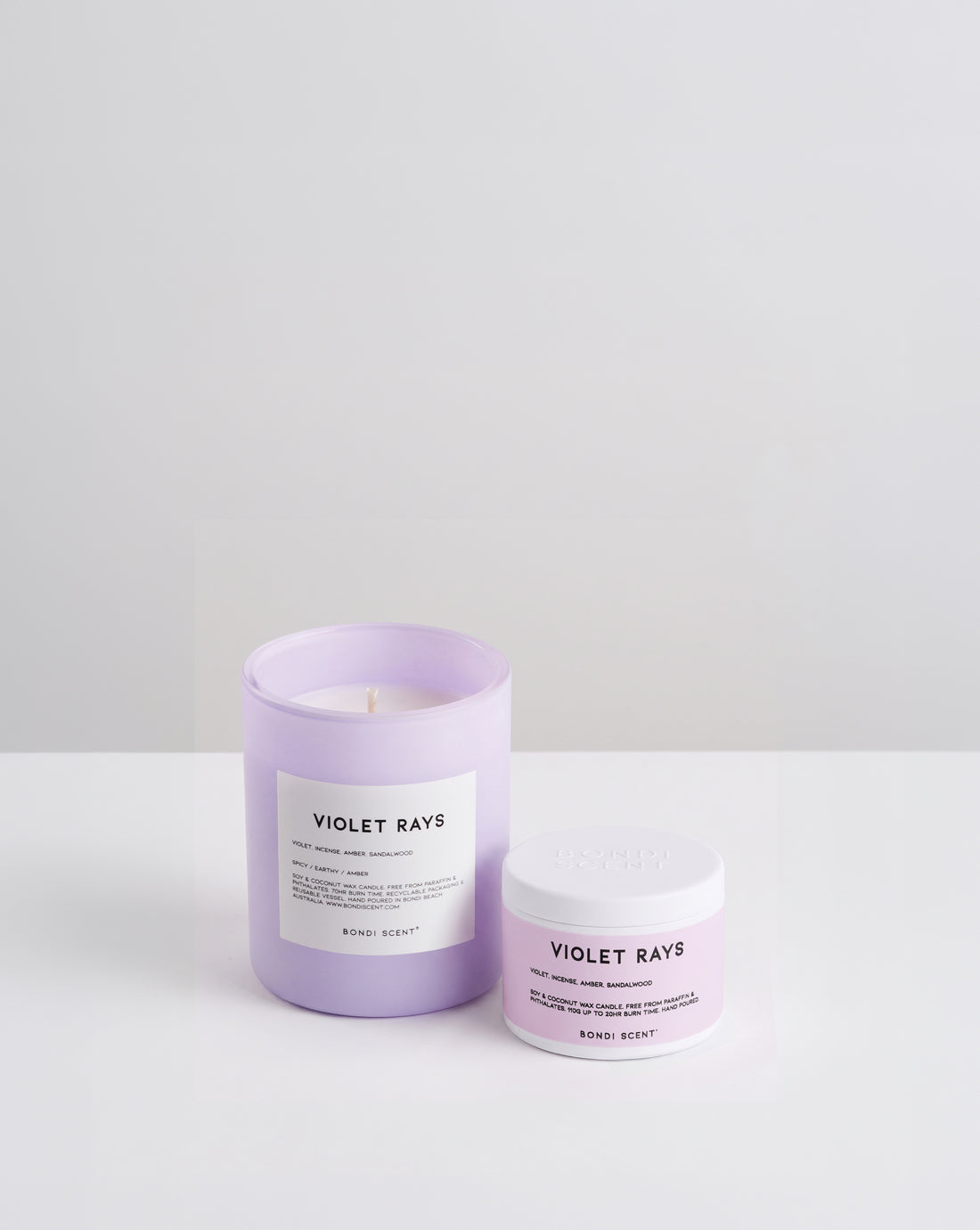 Violet Rays Candle + Travel Tin Bundle
