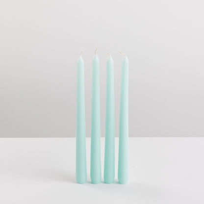 Bondi Scent mint taper dinner candle bundle on white background